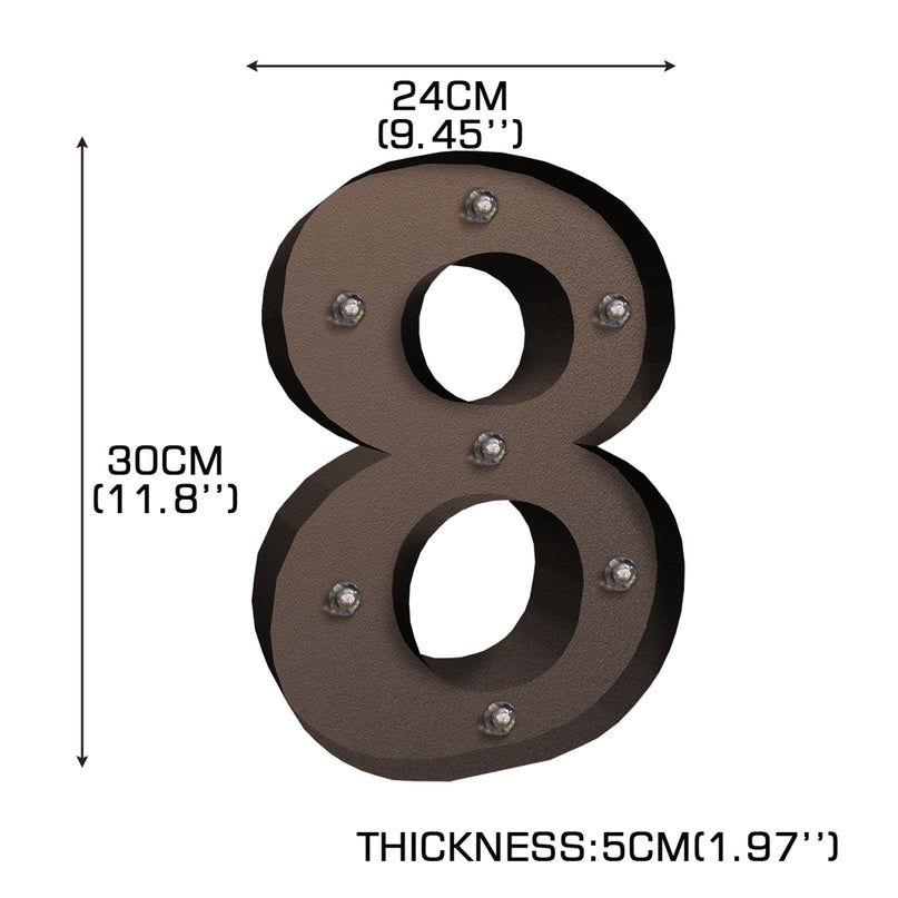 LED Metal Number Lights Free Standing-2006733354837348354