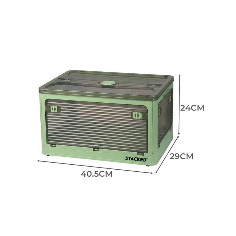Storage Containers Stackable Lid Clothes S Green Small-2029387238168727554