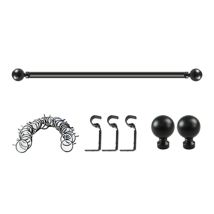 Marlow Steel Curtain Rod Quiet Rail Black-2029387285493059587