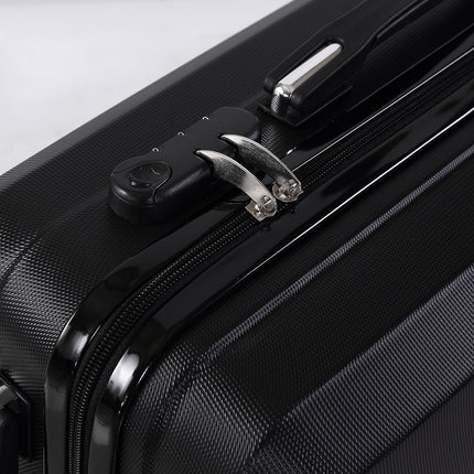 Slimbridge 2pcs 20"Travel Luggage Set Black-2006733061953294339