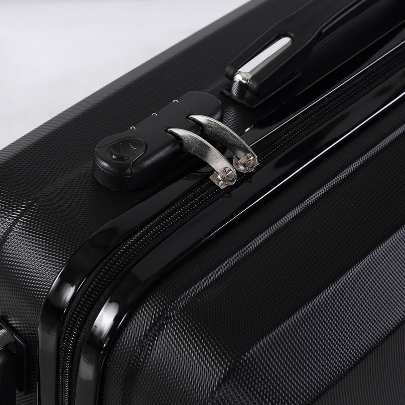 Slimbridge 2pcs 20"Travel Luggage Set Black-2006733061953294339