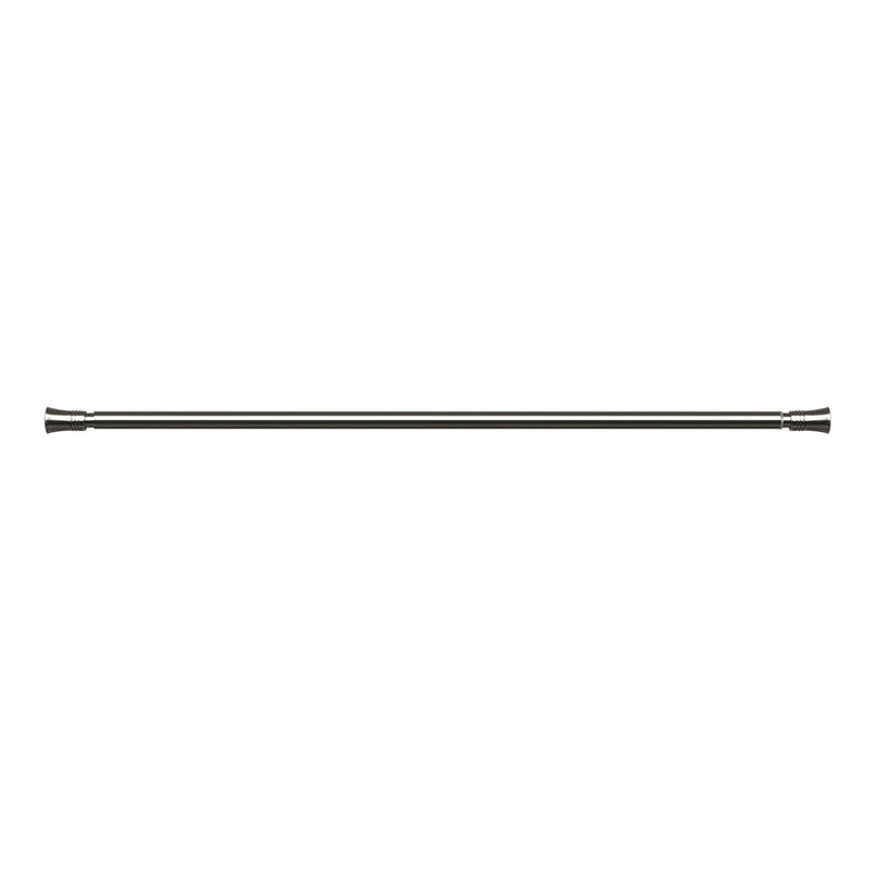 Marlow Satin Nickel Curtain Rod Steel Quiet Rail Pole Pommel Set Adjustable-2018816721514795010