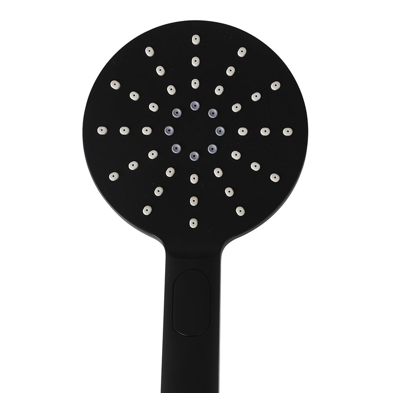 Shower Head High Pressure Set Rain Round Black-2006733239447851011