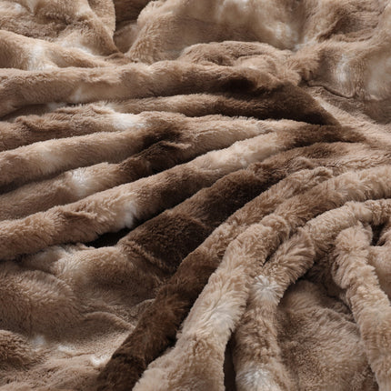 Dreamz Luxury Tie-dyed Blanket Brown 127cm x 152cm-2018816655479672835
