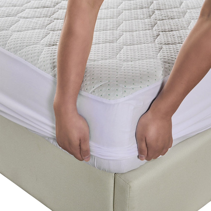 Dreamz Mattress Protector Topper Bamboo King Single-2006733085995044867
