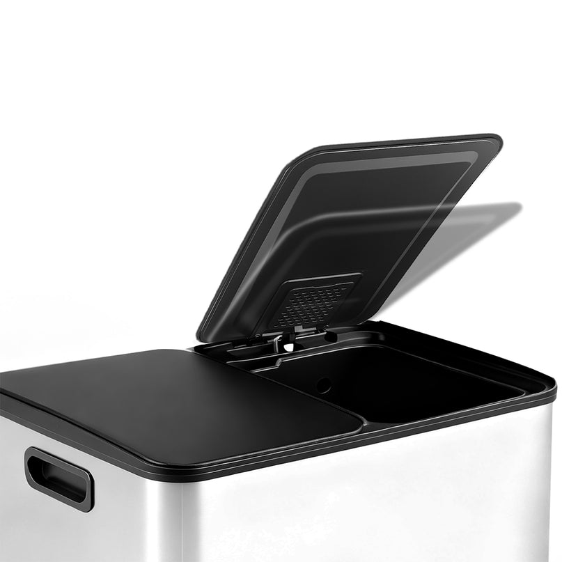 Toque 60L Pedal Bin Kitchen Waste Can Recycling Dustbin-2018816874996961283