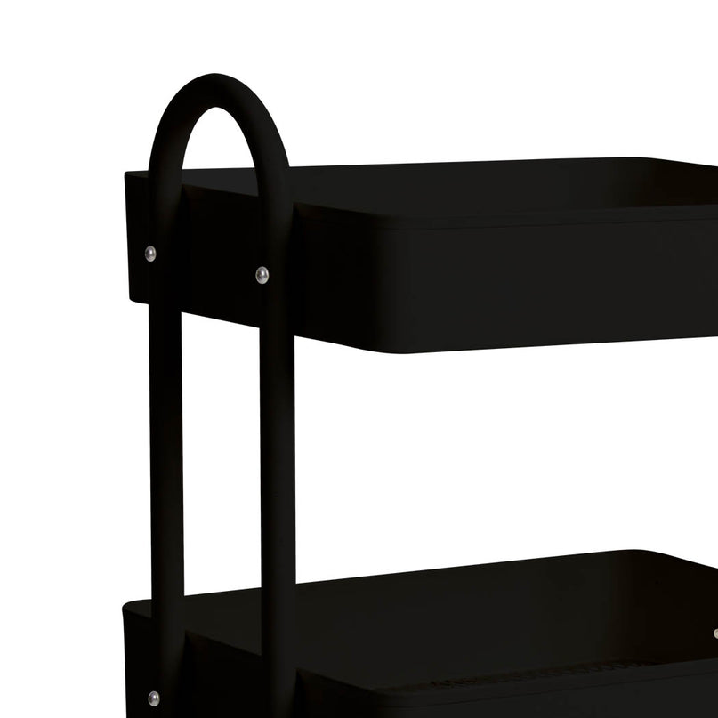 Levede 4 Tiers Kitchen Trolley Cart Black-2018816745485242371