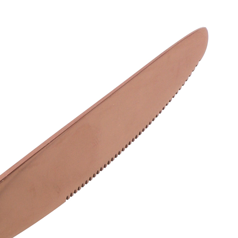 Stainless Steel Cutlery Set Glossy Knife Rose Gold-2006733055871553539