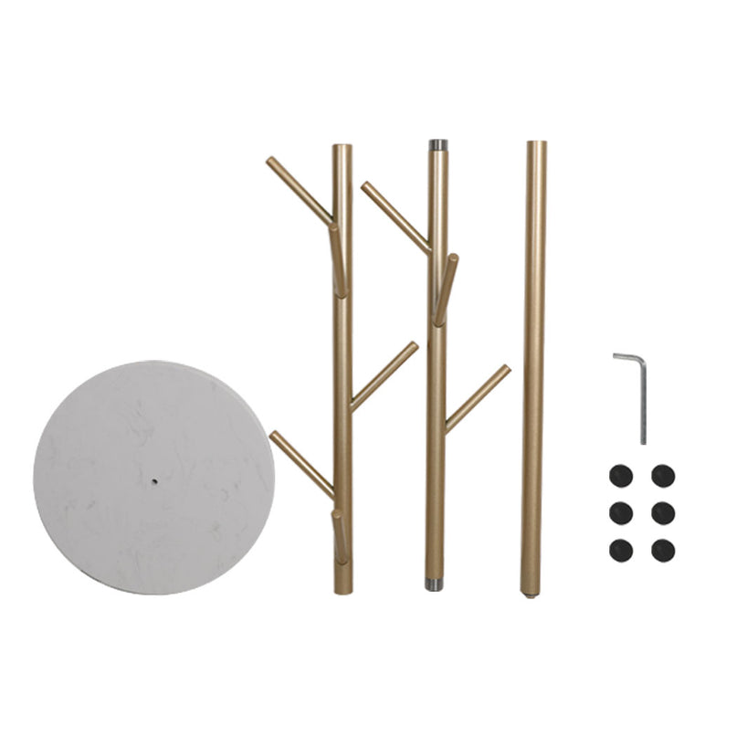 Levede Coat Rack Hat Clothes Stand Hanger Gold-2018816734156427268