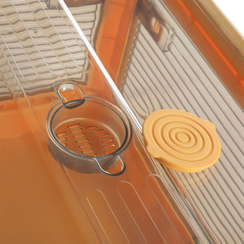 124L Storage Box Stackable Clothes Container L Orange Large-2006733025735479300