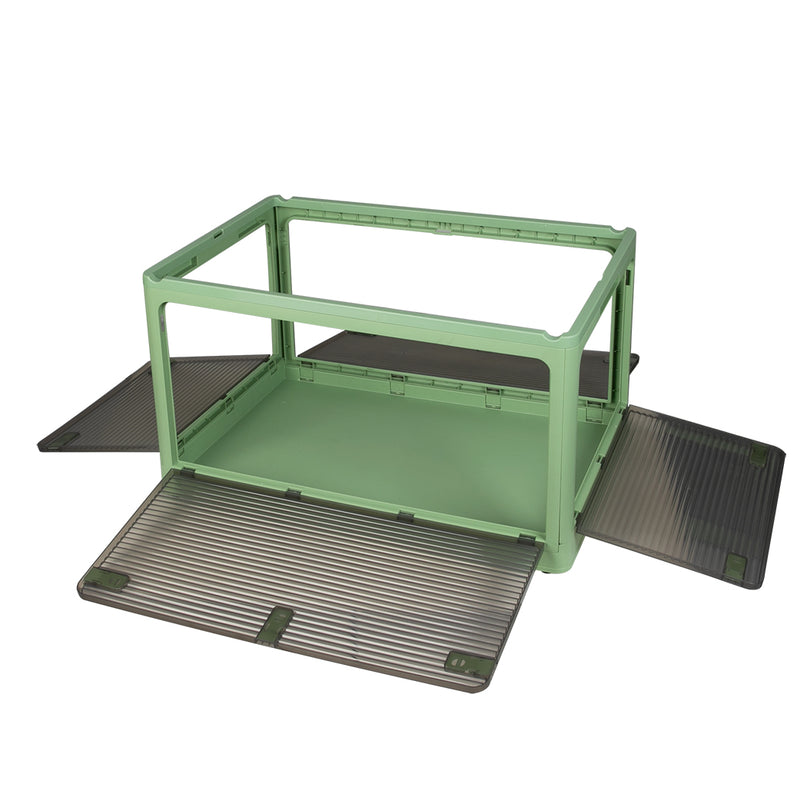 Storage Box Plastic Stackable Container L Green Large-2006733025555124228