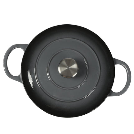 TOQUE 4L Enamel Dutch Oven Pot in Black Colour-2018816771812888580
