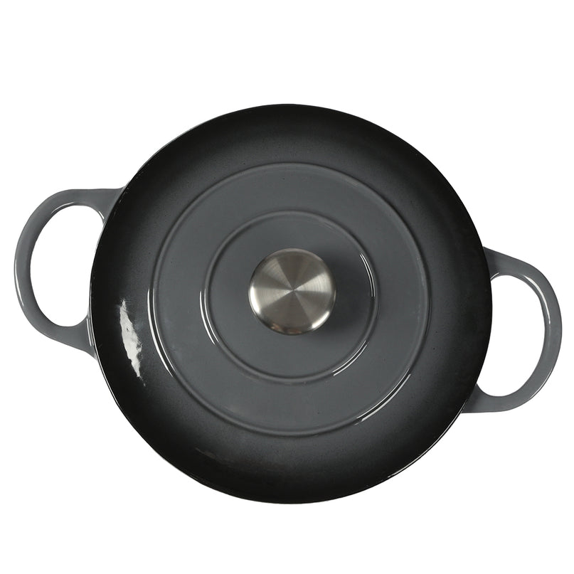 TOQUE 4L Enamel Dutch Oven Pot in Black Colour-2018816771812888580