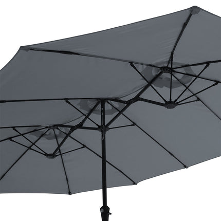 Centra 4M Double-sided Patio Umbrella Outdoor Umbrella Base Stand Grey-2018816836216426500