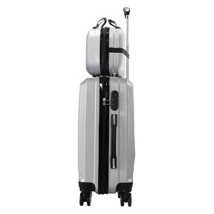 Slimbridge 2pcs 20"Travel Luggage Set Grey-2006733062309810180