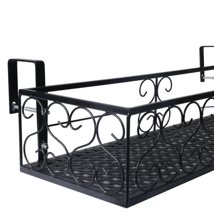 Levede Plant Stand Outdoor Indoor Home Black Rectangle-2018816682574876676