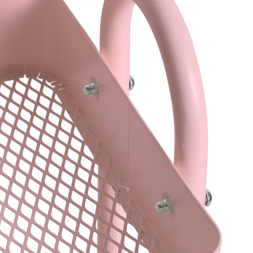 Levede 3 Tiers Kitchen Trolley Cart Pink-2018816727663644676