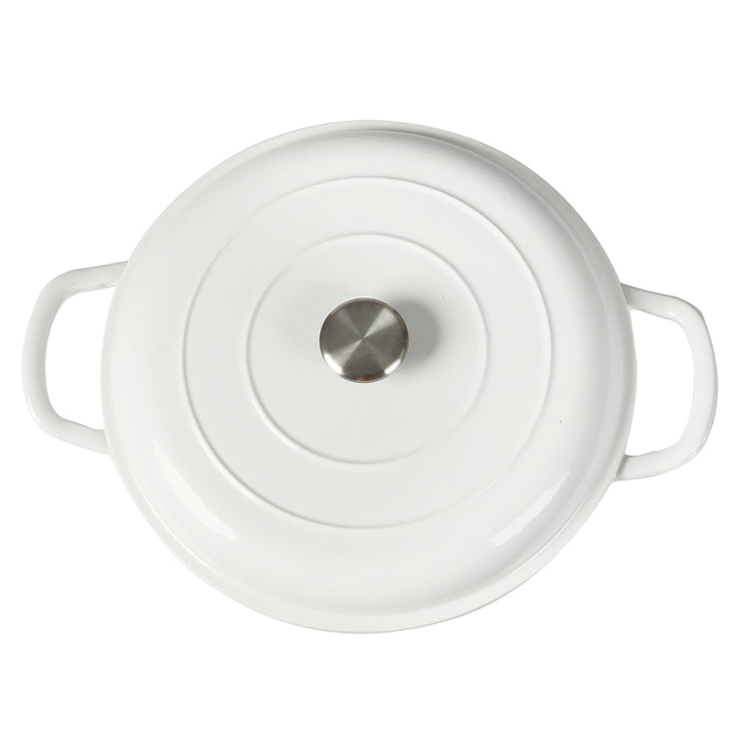 TOQUE 3.5L Enamel Dutch Oven Pan in White Colour-2018816806898241540