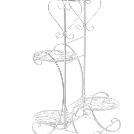 Levede Plant Stand Outdoor Indoor Metal White-2006732928452792324
