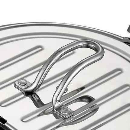 TOQUE 24cm Japanese Deep Frying Pan Silver-2029387268027977733