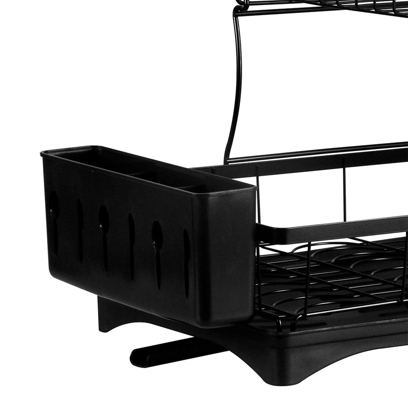 TOQUE Detachable Dish Drying Rack Cutlery Black-2018816695673688069