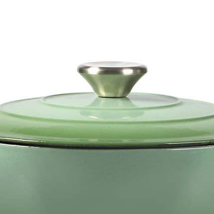TOQUE 4L Enamel Dutch Oven Pot in Green Colour-2018816783506608133