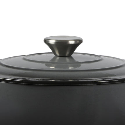 TOQUE 4L Enamel Dutch Oven Pot in Black Colour-2018816771812888581
