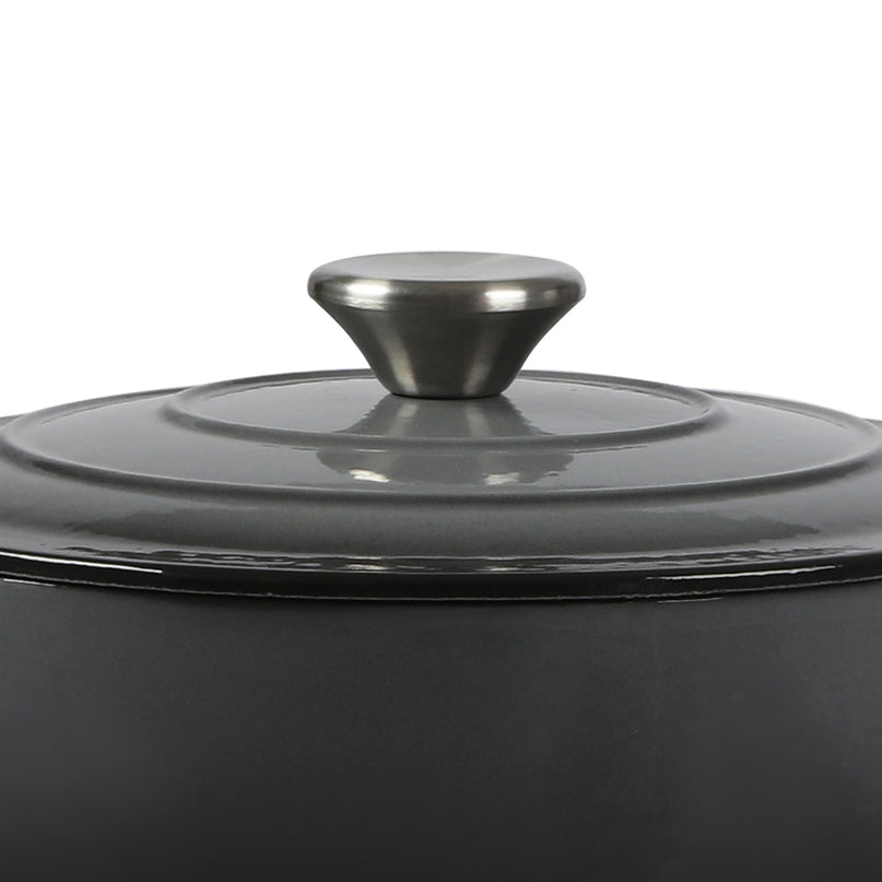 TOQUE 4L Enamel Dutch Oven Pot in Black Colour-2018816771812888581