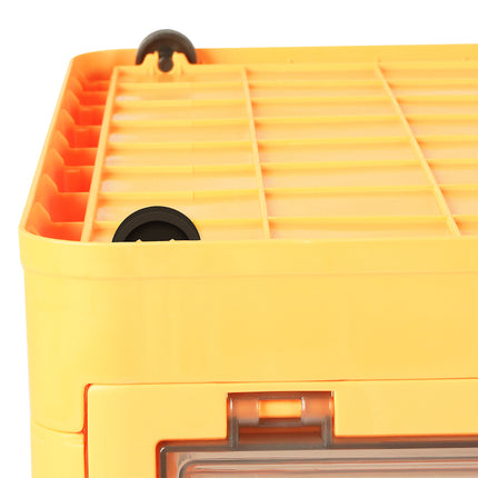 124L Storage Box Stackable Clothes Container L Orange Large-2006733025735479301