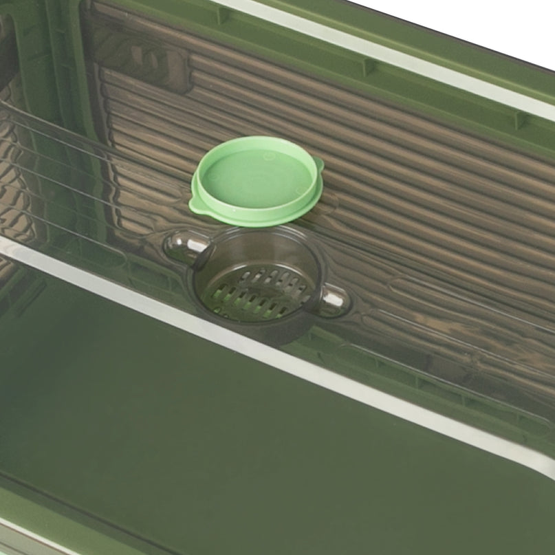 Storage Box Plastic Stackable Container L Green Large-2006733025555124229