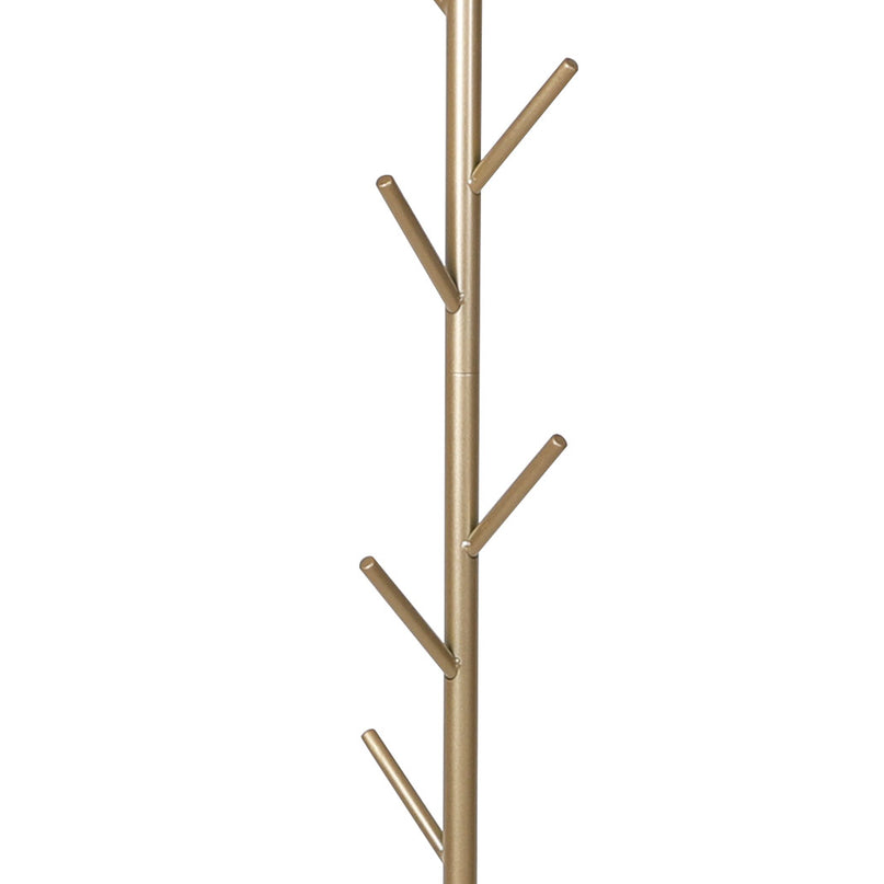Levede Coat Rack Hat Clothes Stand Hanger Gold-2018816734156427269