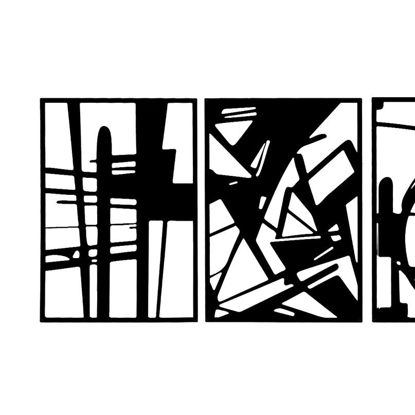 Yezi Metal Wall Art 4Pcs Abstract Minimalist Line Decor-2018816725868482565