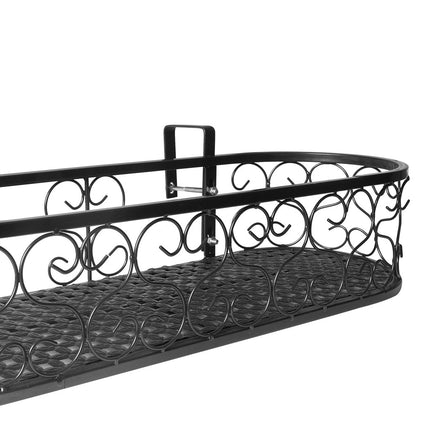 Levede Plant Stand Outdoor Indoor Home Black Oval-2018816694297956357