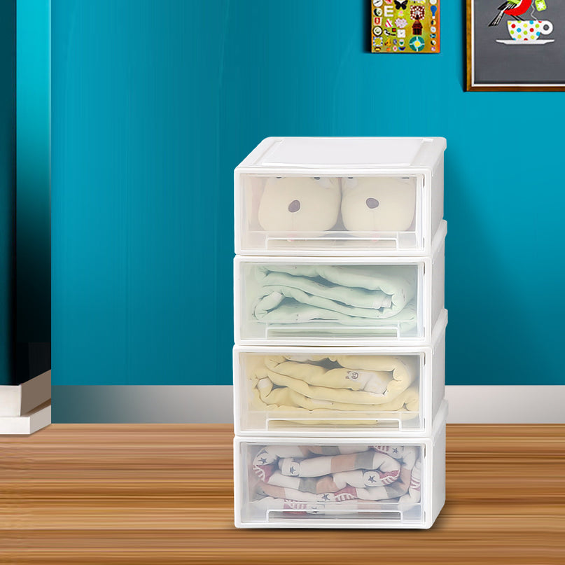 Plastic Storage Drawers Stackable Containers S 4PK Small-2006733024653348870