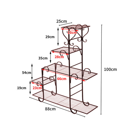 Levede Plant Stand Outdoor Indoor Metal Bronze-2018816781946327042