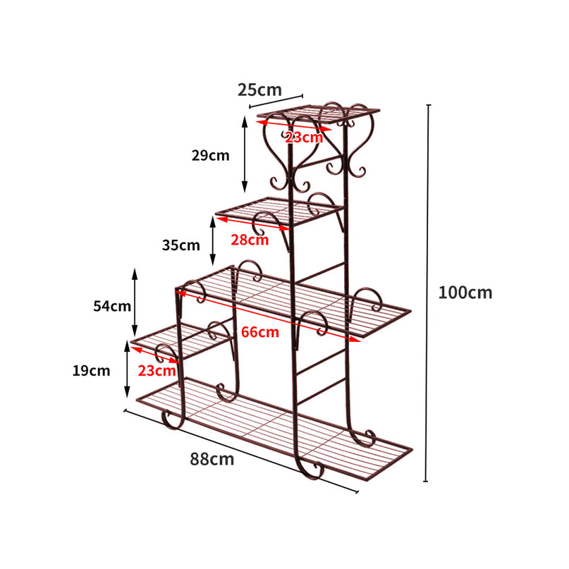 Levede Plant Stand Outdoor Indoor Metal Bronze-2018816781946327042